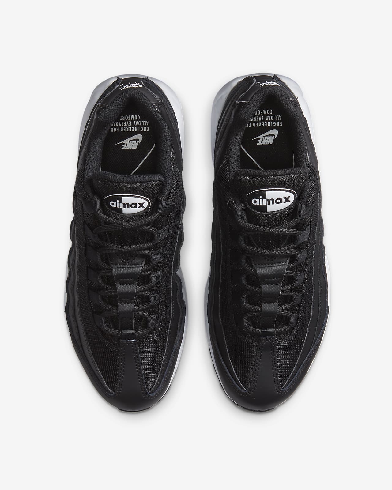 all black leather air max 95