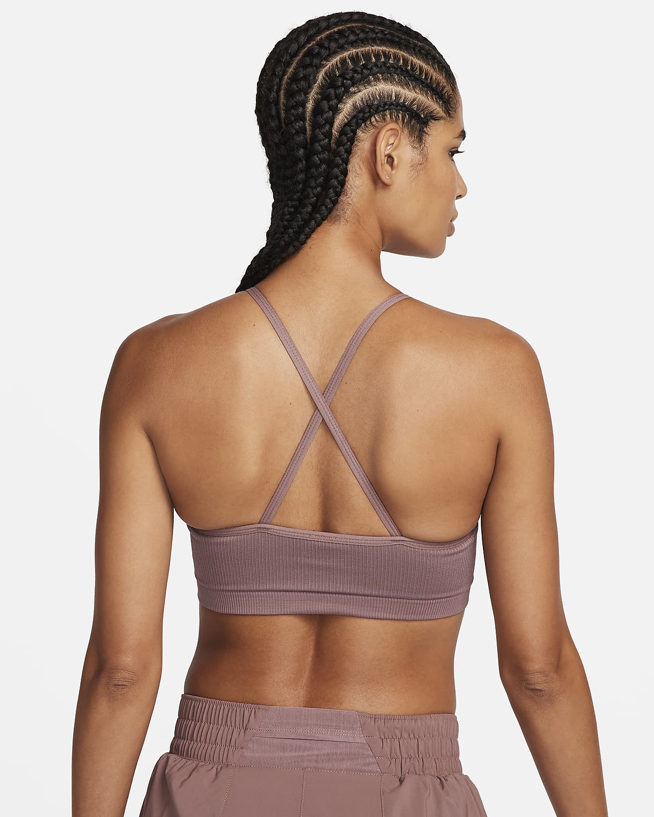 Nike Indy Strappy Women's Light-Support Padded Ribbed Longline Sports Bra