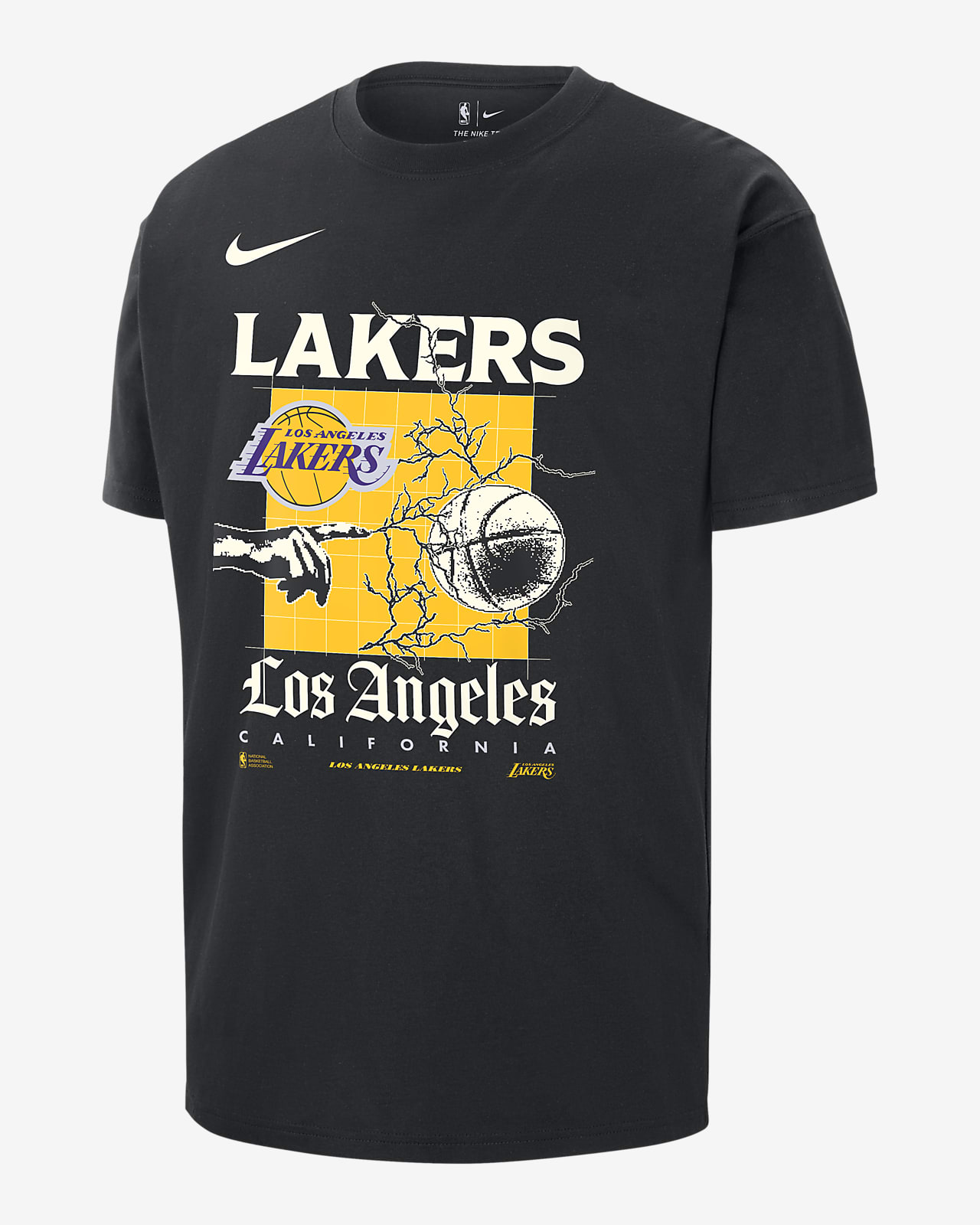 T-shirt Max90 Nike NBA Los Angeles Lakers Courtside pour homme