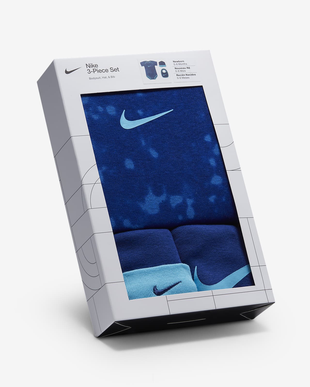 3-Piece 3-Piece Cloud Set Box Baby Nike Set. Dye Box