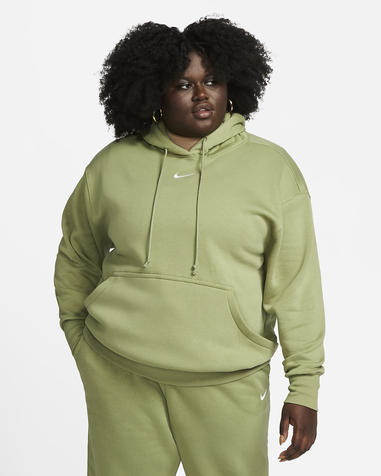 Damska bluza z kapturem o kroju oversize Nike Sportswear Phoenix Fleece (duże rozmiary)