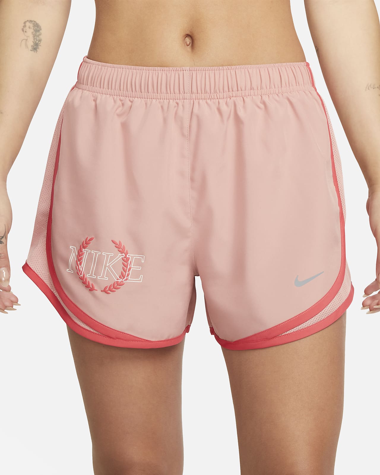 Nike Girls Dri FIT Printed Tempo Running Shorts (Pink(327358-A8F
