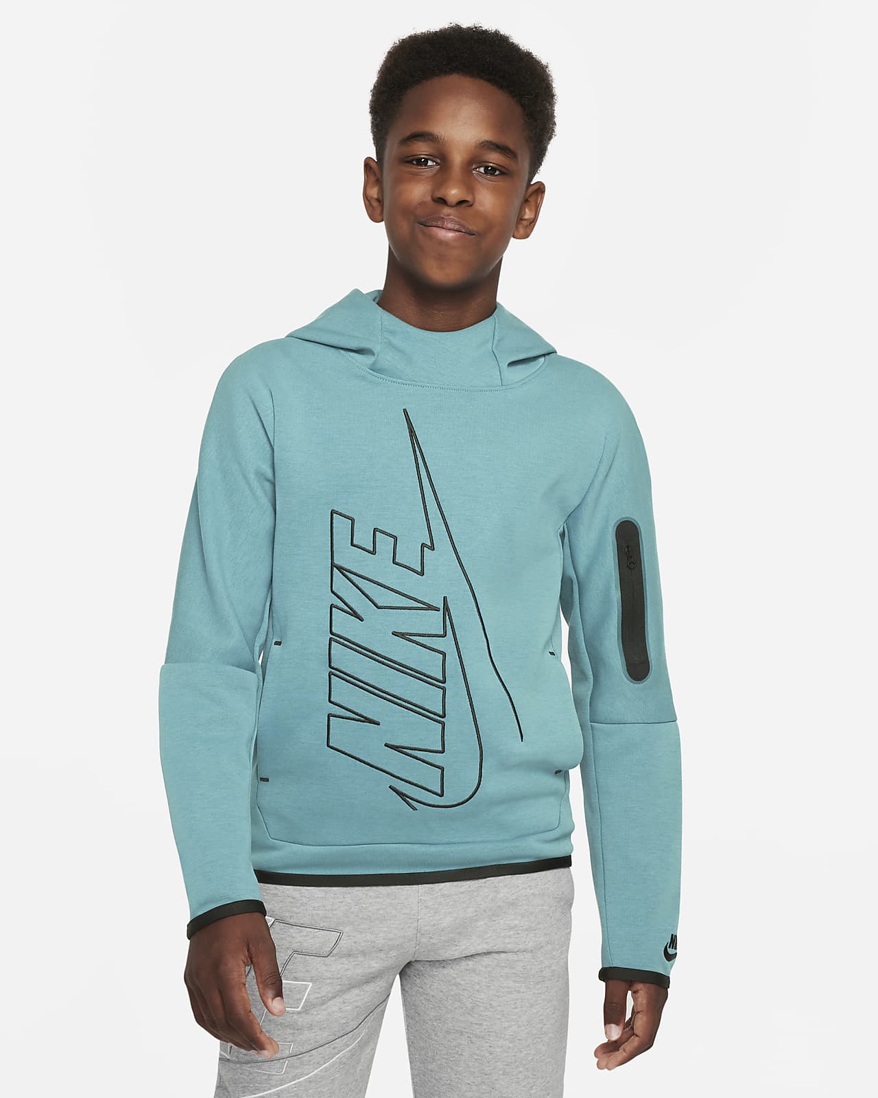Nike Sportswear Tech Fleece hettegenser for store barn (gutt)