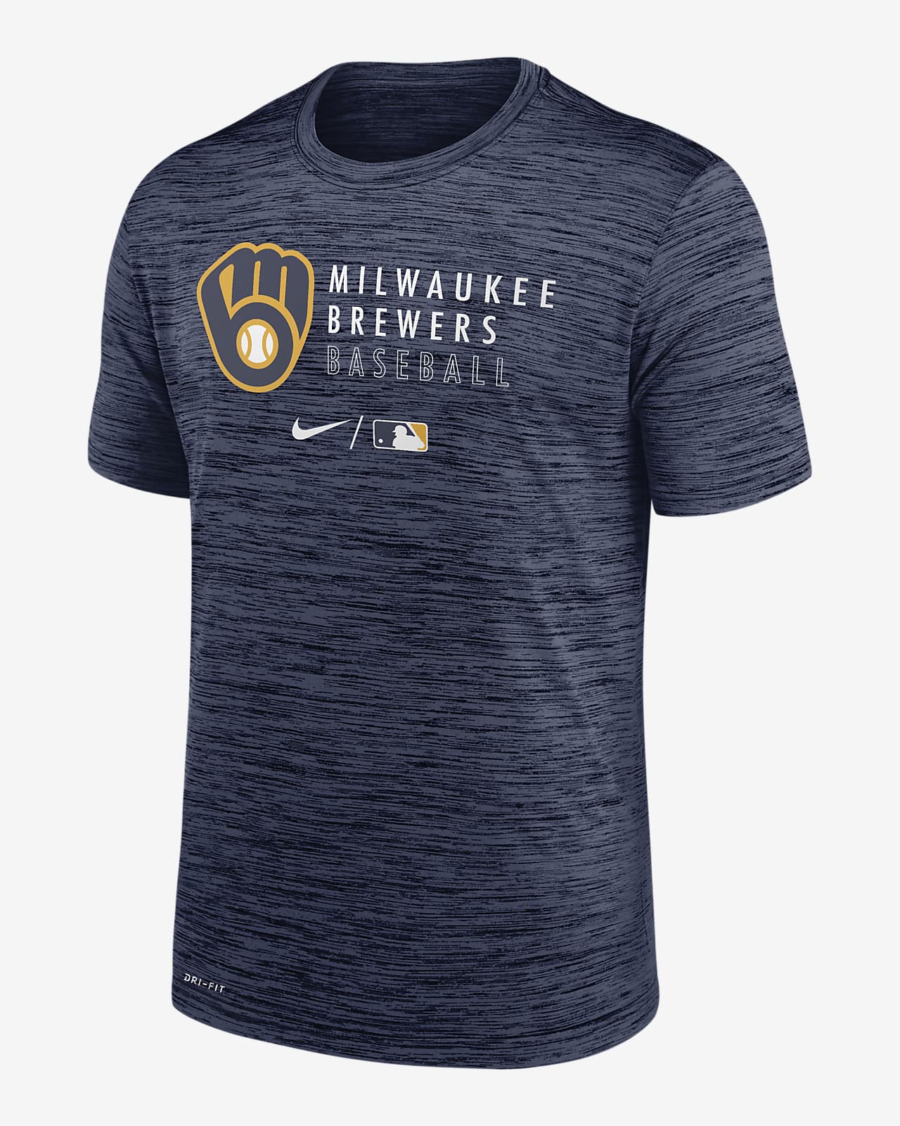 Nike Dri-FIT Velocity Practice (MLB Milwaukee Brewers) Men's T-Shirt ...