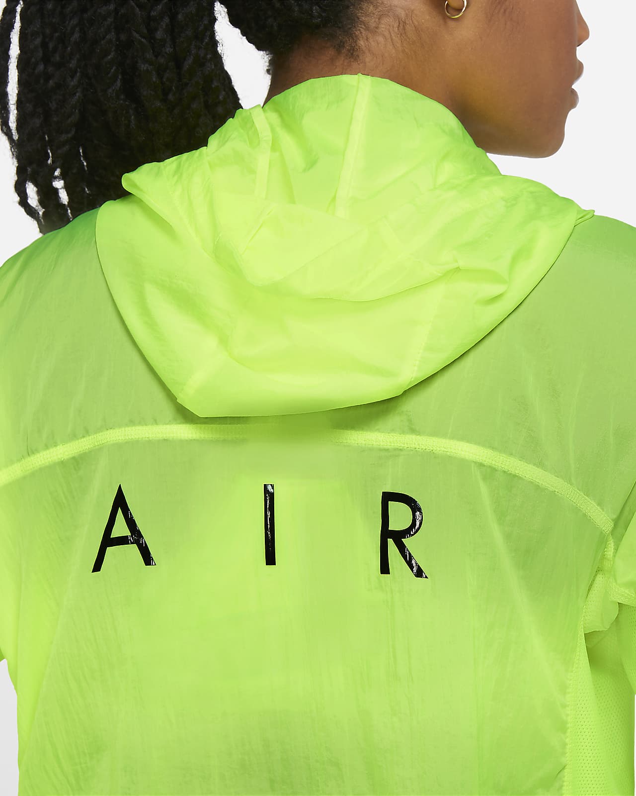 nike running air pack essentials jacket in volt