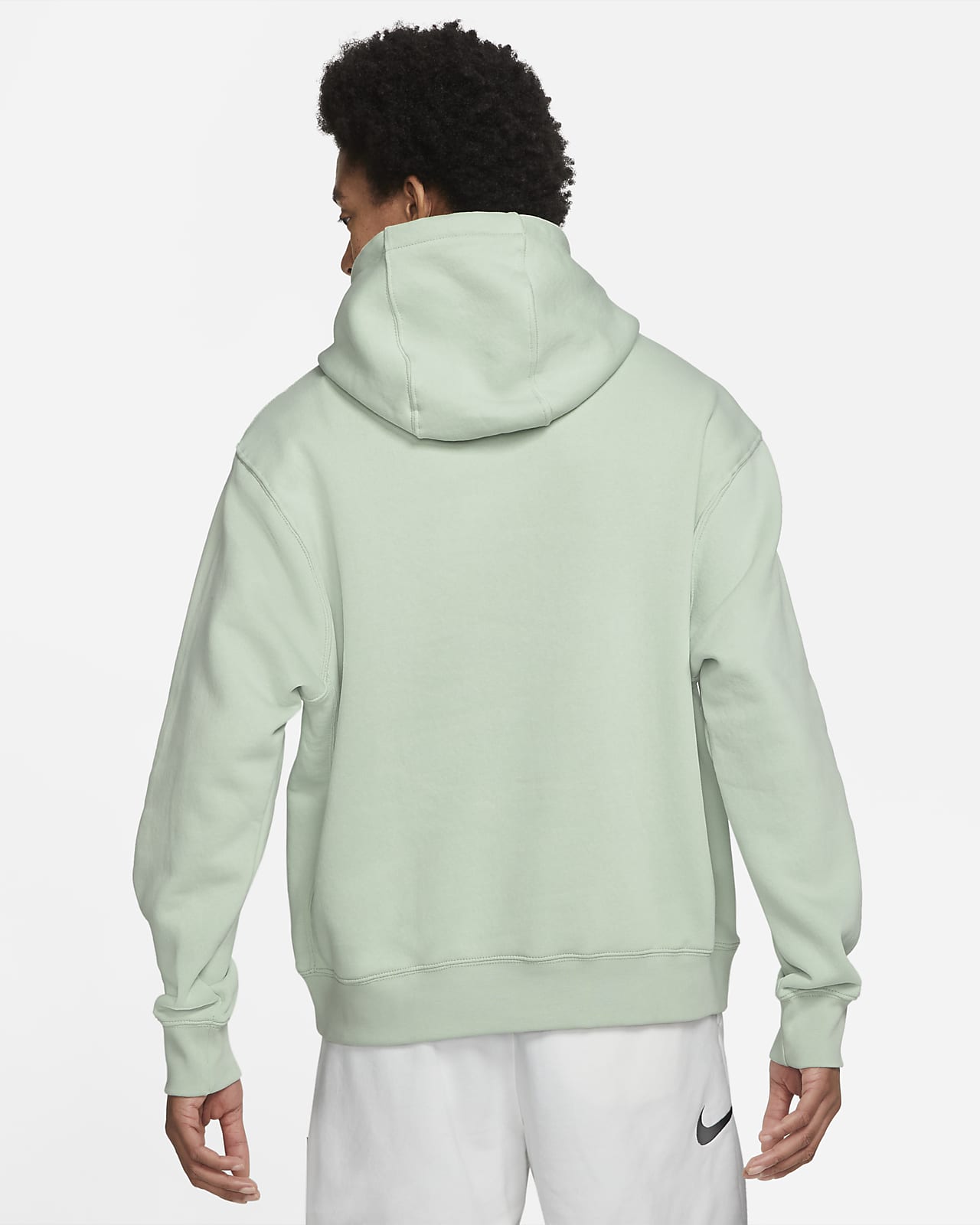 nsw club fleece hoodie pistachio frost white