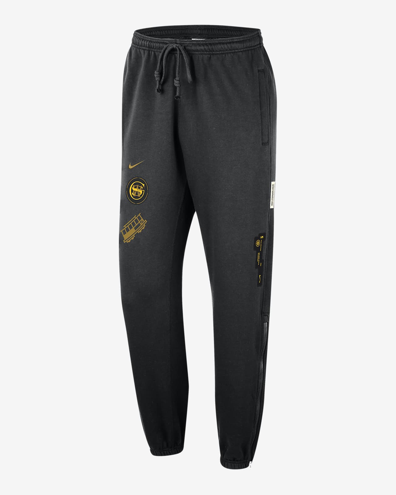 Golden State Warriors Standard Issue City Edition Men\'s Nike NBA Courtside  Pants.