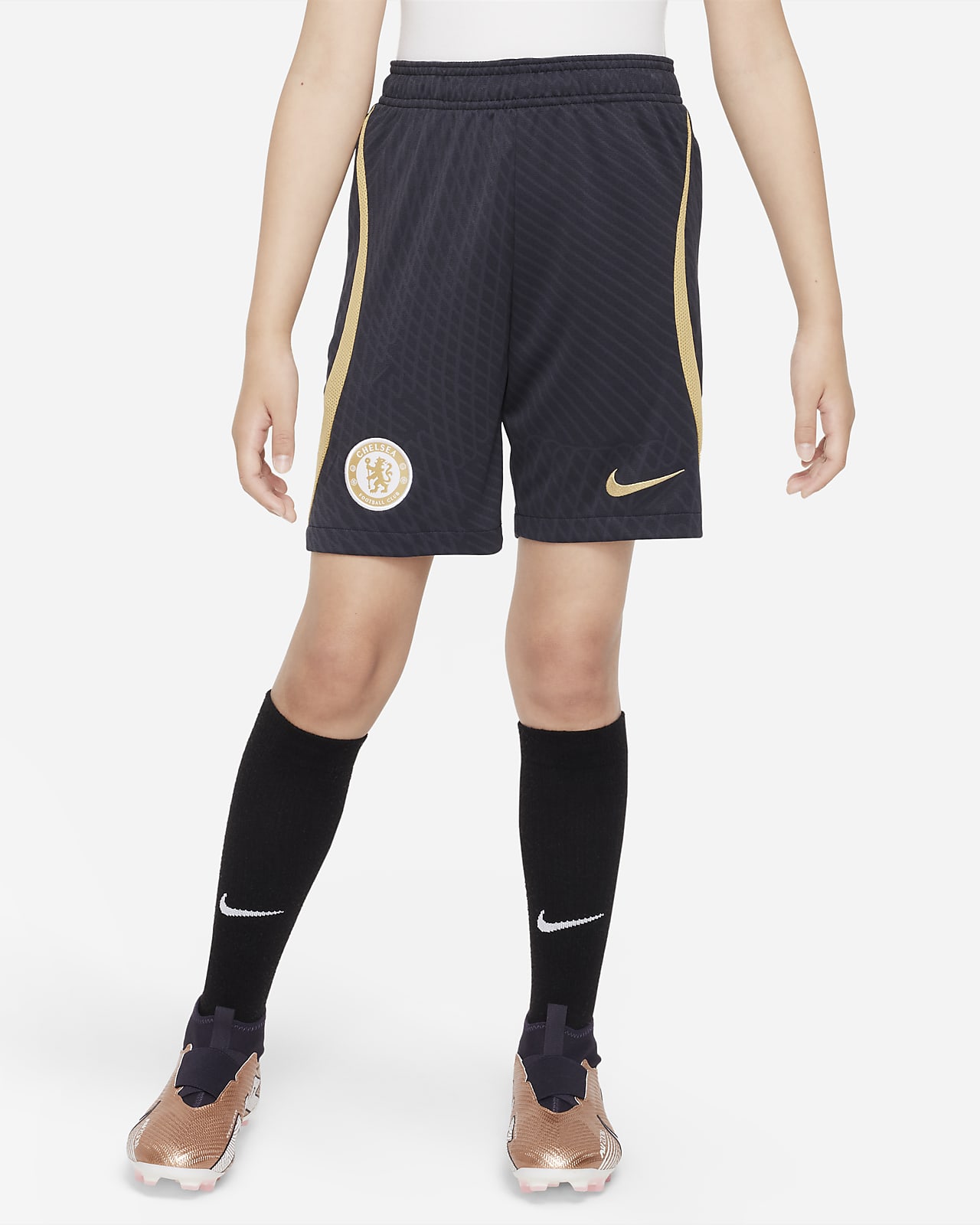 Chelsea FC Strike Pantalons curts de teixit Knit Nike Dri-FIT de futbol - Nen/a