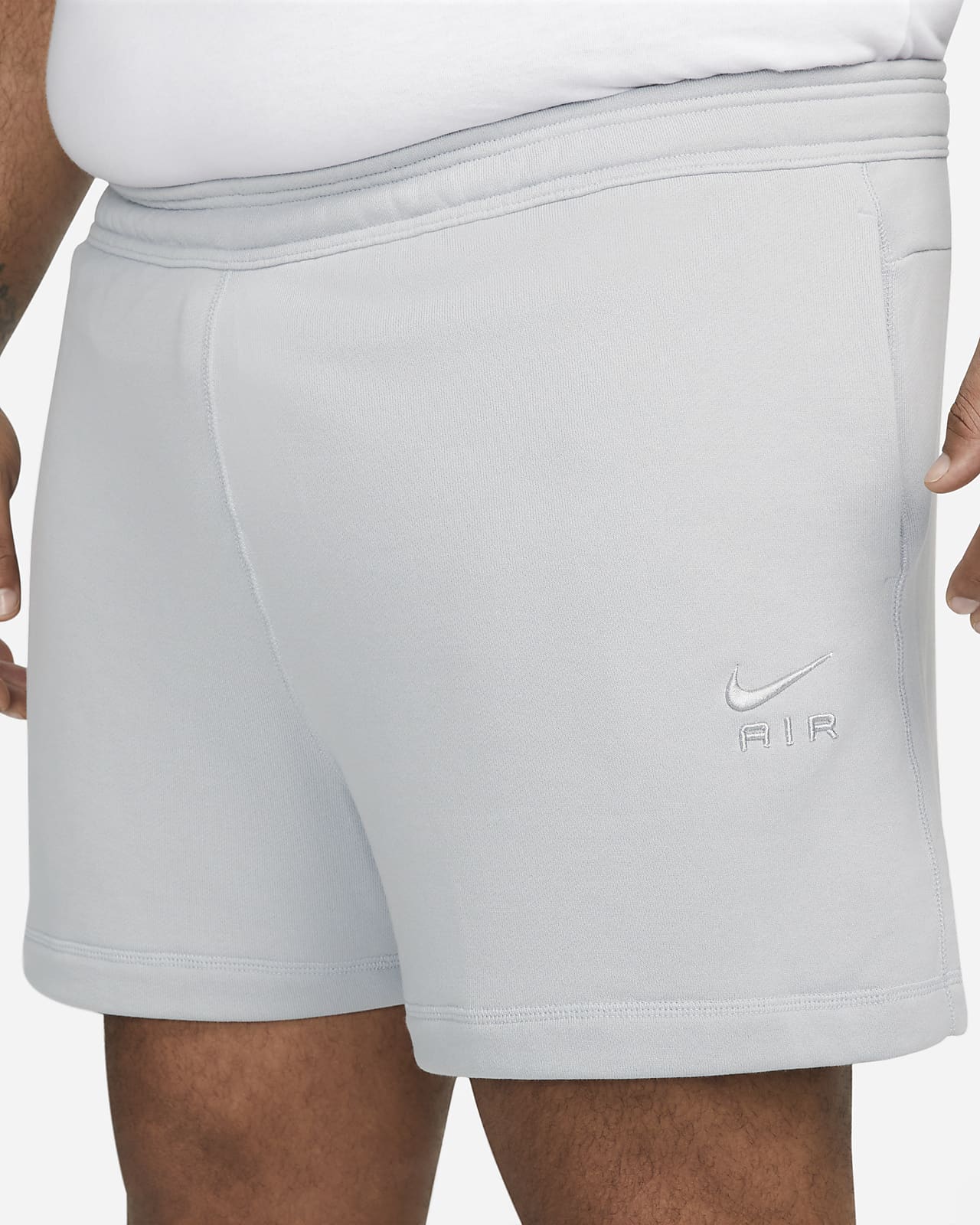 Nike Mens Aw77 French Terry Alumni Shorts - Grey/White (Size: Medium) 
