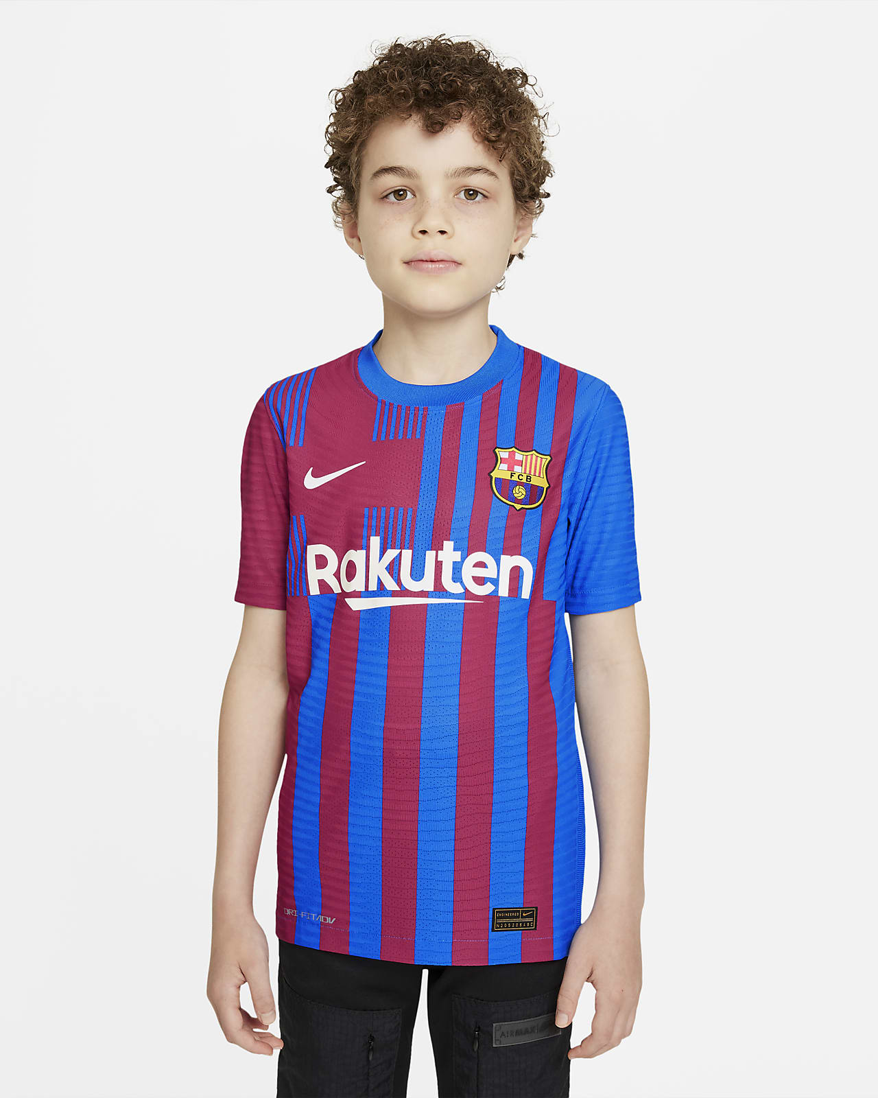 F.C. Barcelona 2021/22 Match Home Older Kids' Nike Dri-FIT ADV Football Shirt
