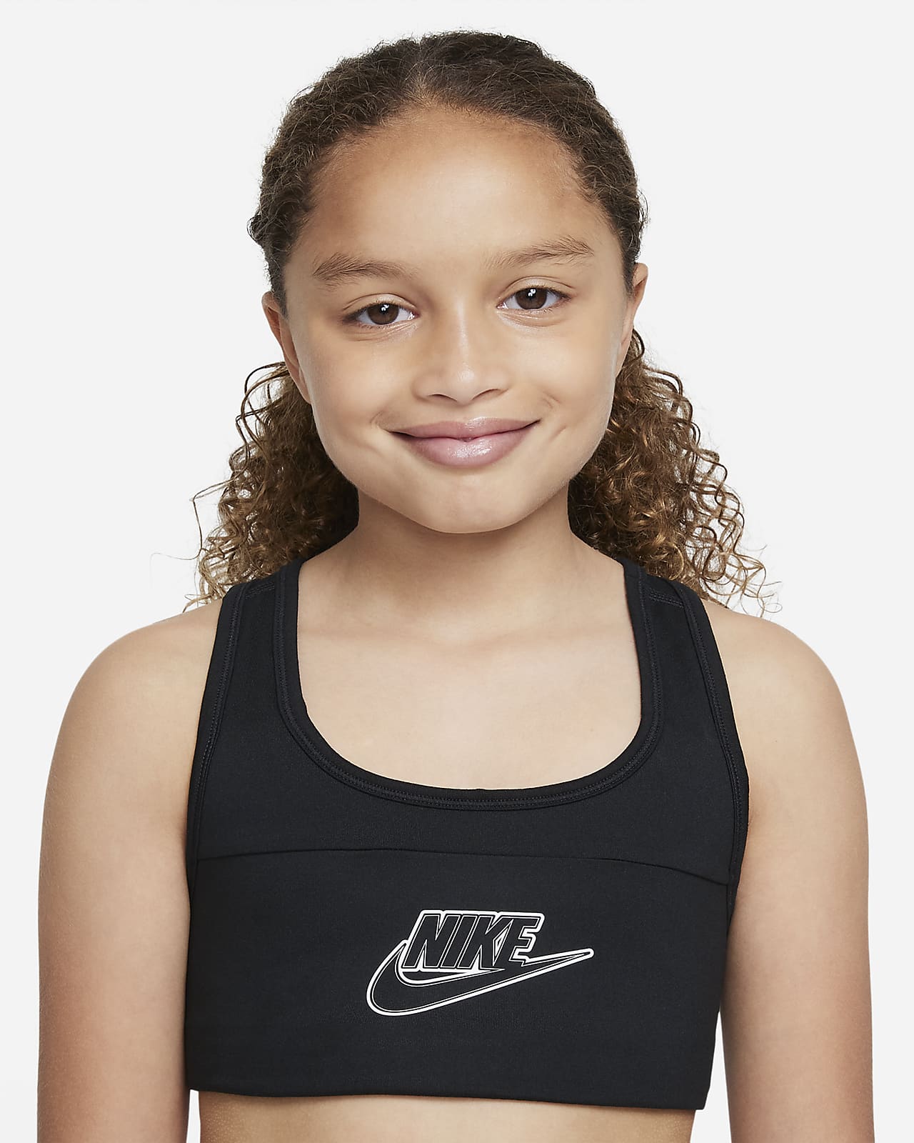 Nike Dri-FIT Swoosh Sport-bh voor meisjes