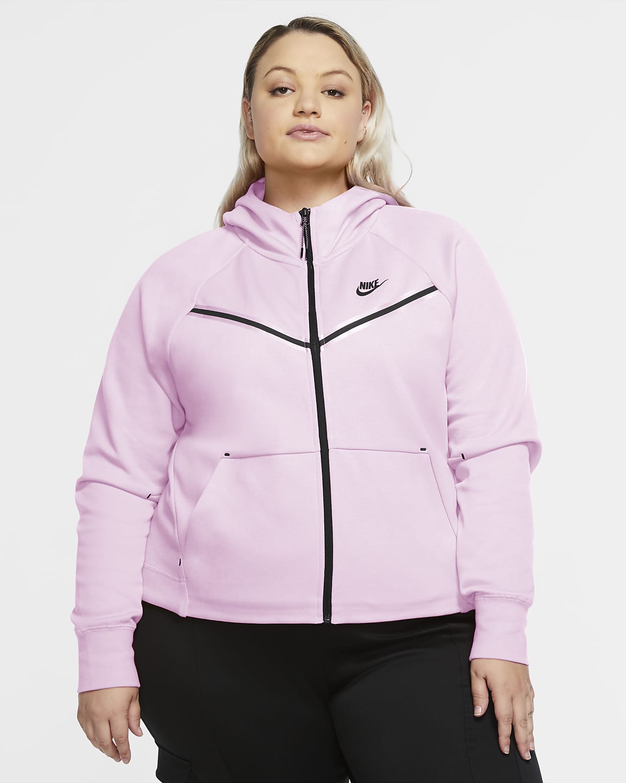 Felpa con cappuccio e zip a tutta lunghezza Nike Sportswear Tech Fleece  Windrunner (Plus Size) - Donna. Nike CH