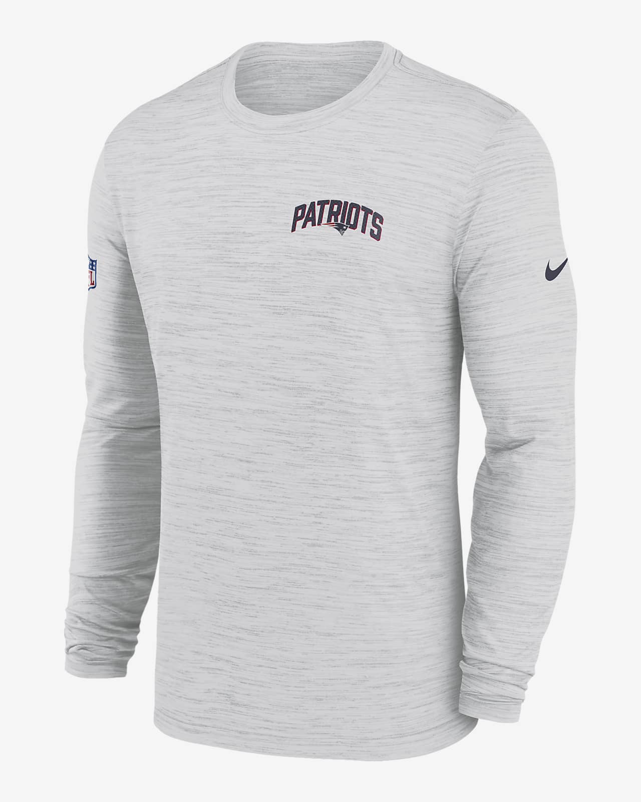 Lids New England Patriots Nike Sideline Coach Chevron Lock Up Long Sleeve  V-Neck Performance T-Shirt - Gray