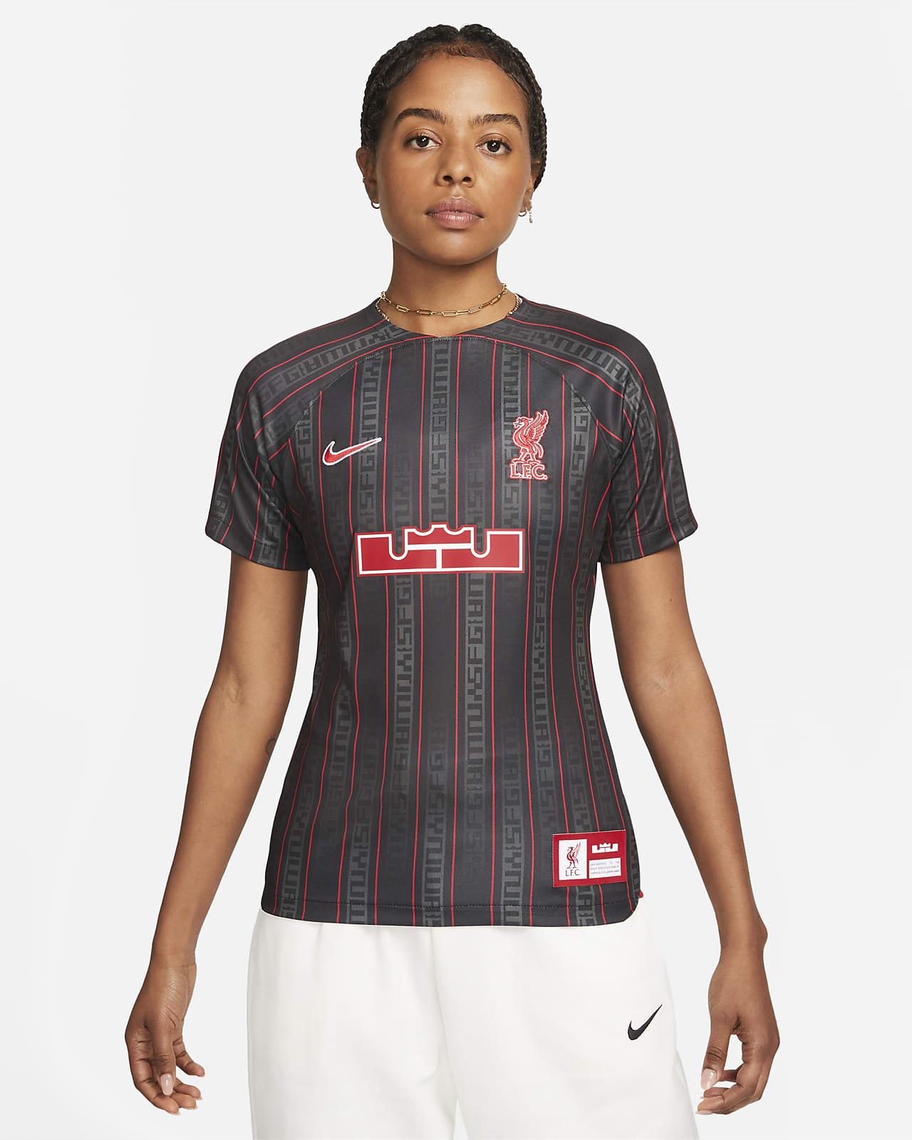 carbón cambiar Tranvía Jersey de fútbol Nike Dri-FIT Stadium para mujer LeBron x Liverpool FC. Nike .com