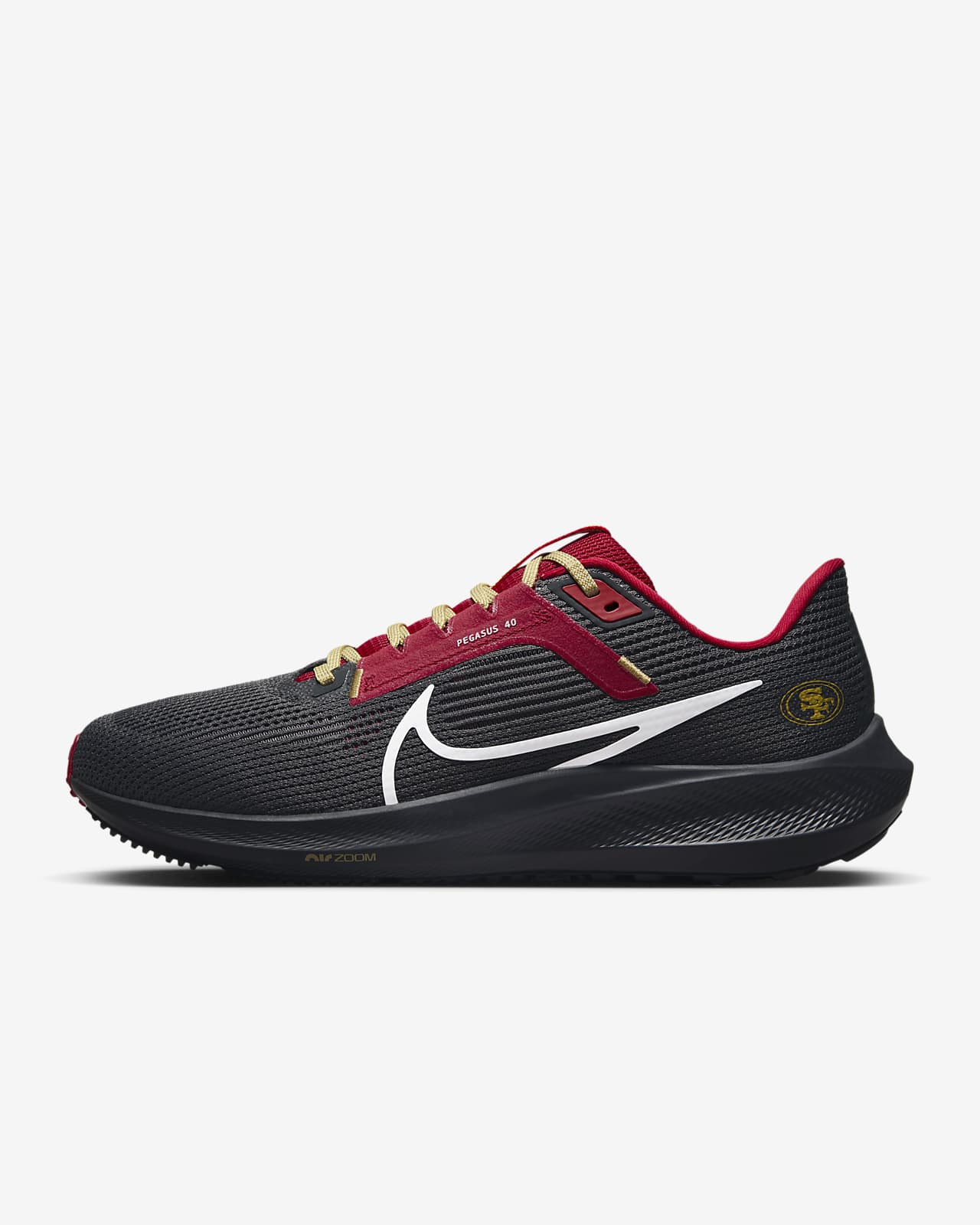 Nike Pegasus 40 (NFL San Francisco 49ers) Men's Road Running Shoes.