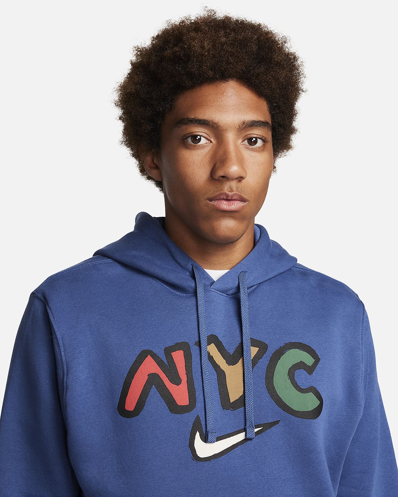 Nike Men's Hoodie Sportswear Club Fleece Graphic Long Sleeve Pullover  Sweatshirt, Black, 3XL 
