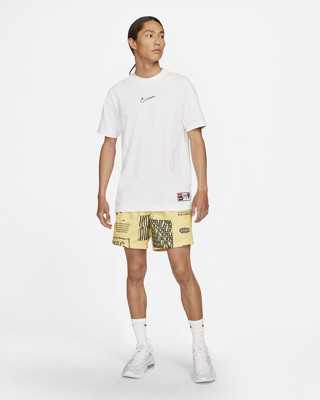 men's nike white soccer shorts