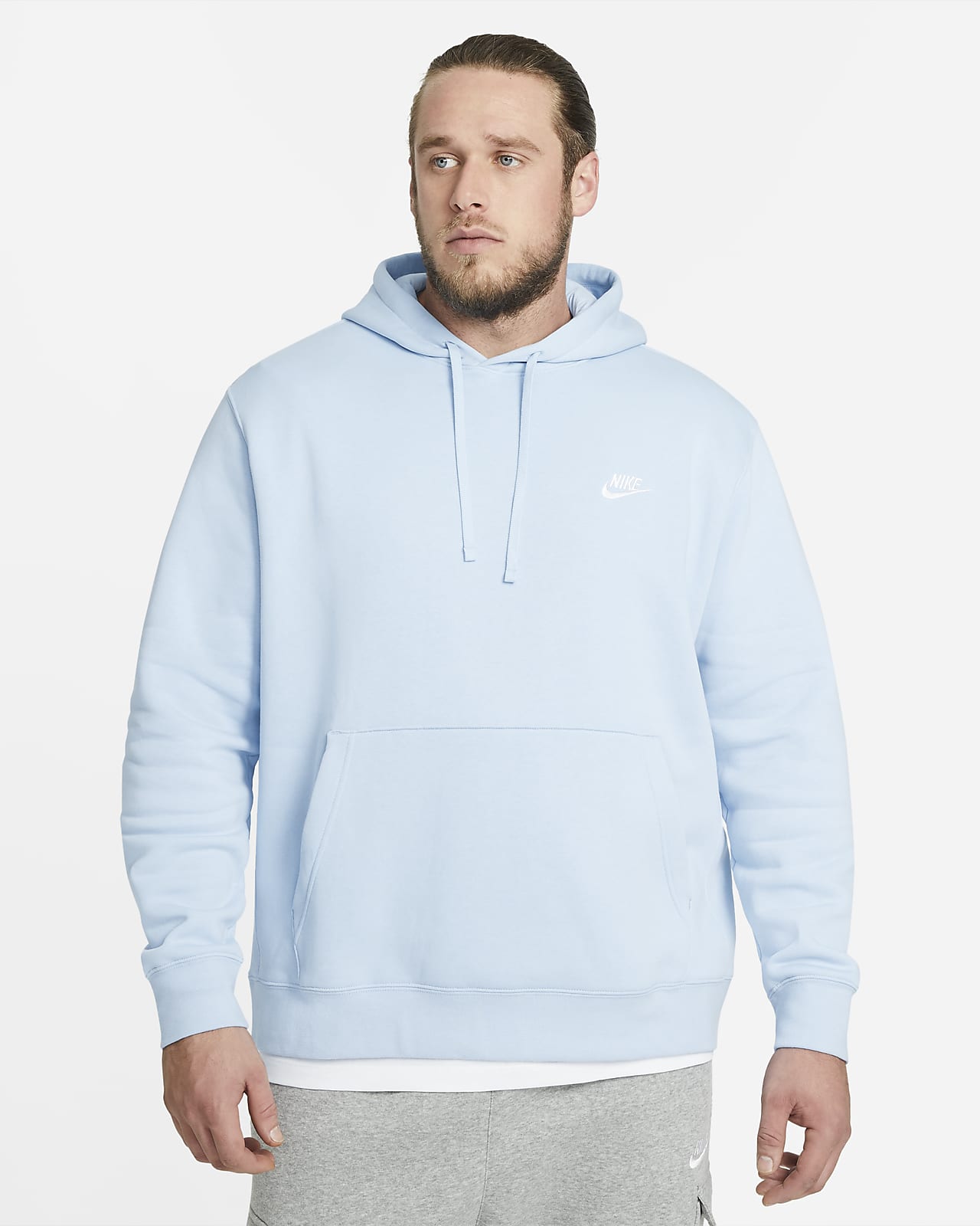 blue and white nike hoodie