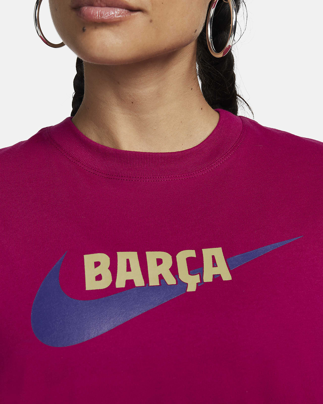 Playera de f tbol Nike de corte cuadrado para mujer FC Barcelona