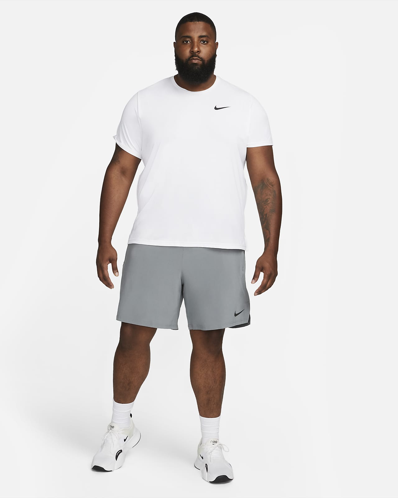 Nike Repeat Pack shorts and t-shirt set in grey