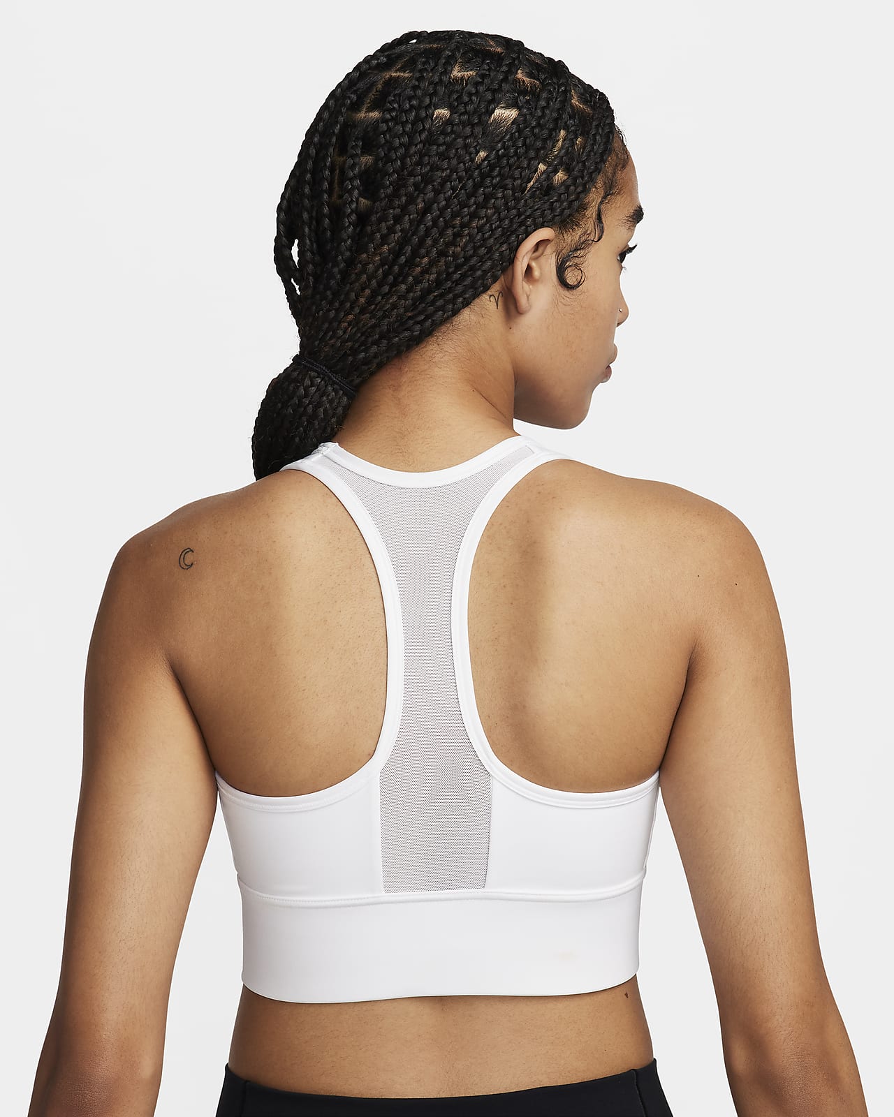  Nike Swoosh Women's Medium-Support 1-Piece Pad Sports Bra  BV3636-100 Size XS White/Black : Clothing, Shoes & Jewelry
