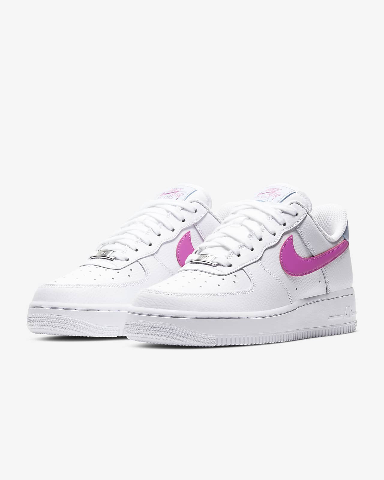 nike air force 1 with light pink swoosh
