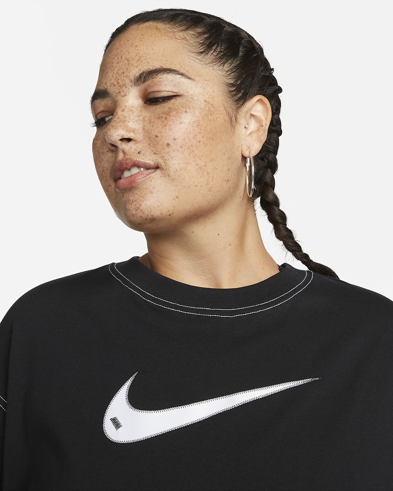 Nike Sportswear Swoosh Women's Short-Sleeve Top (Plus size). Nike IL