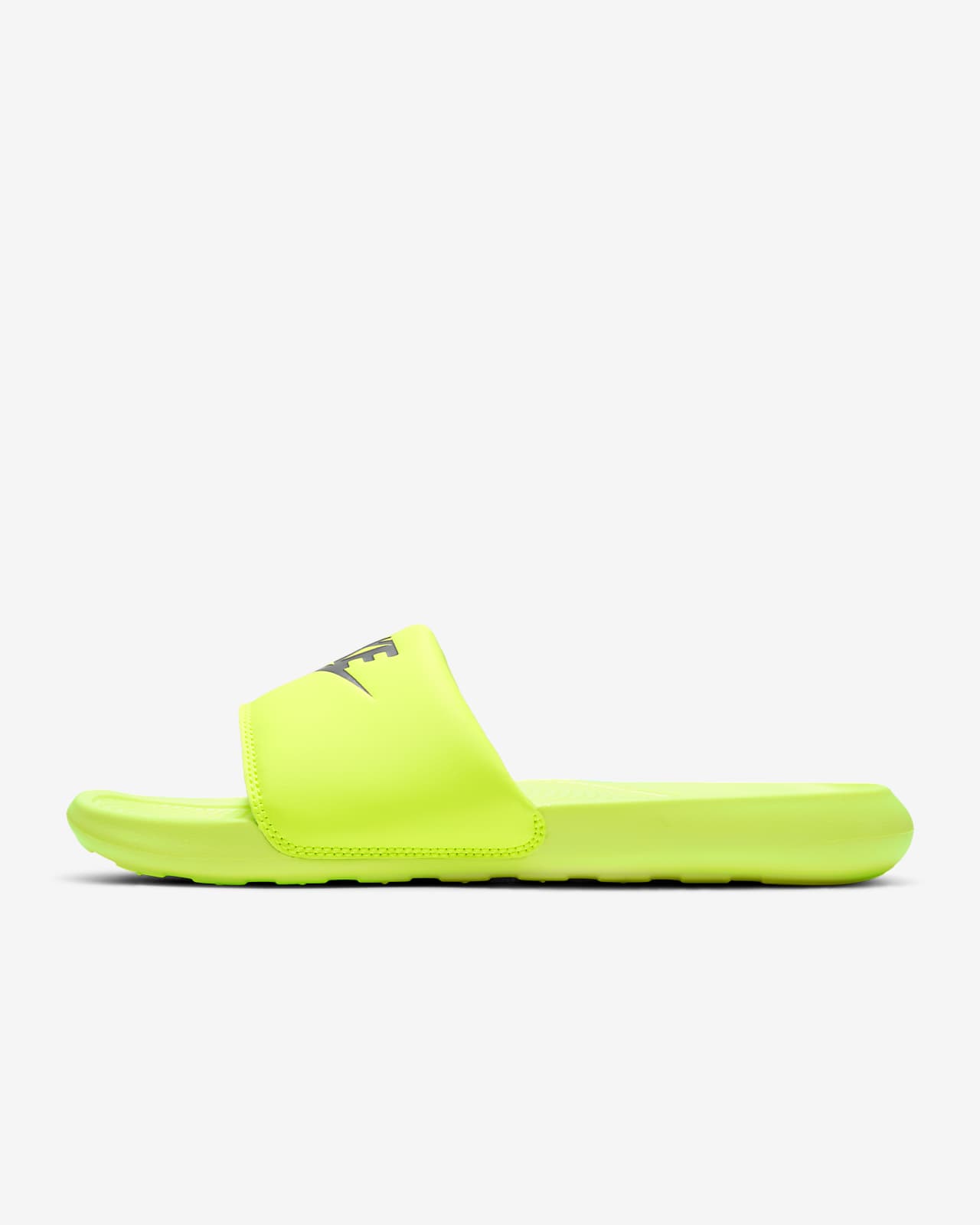 neon yellow nike slides