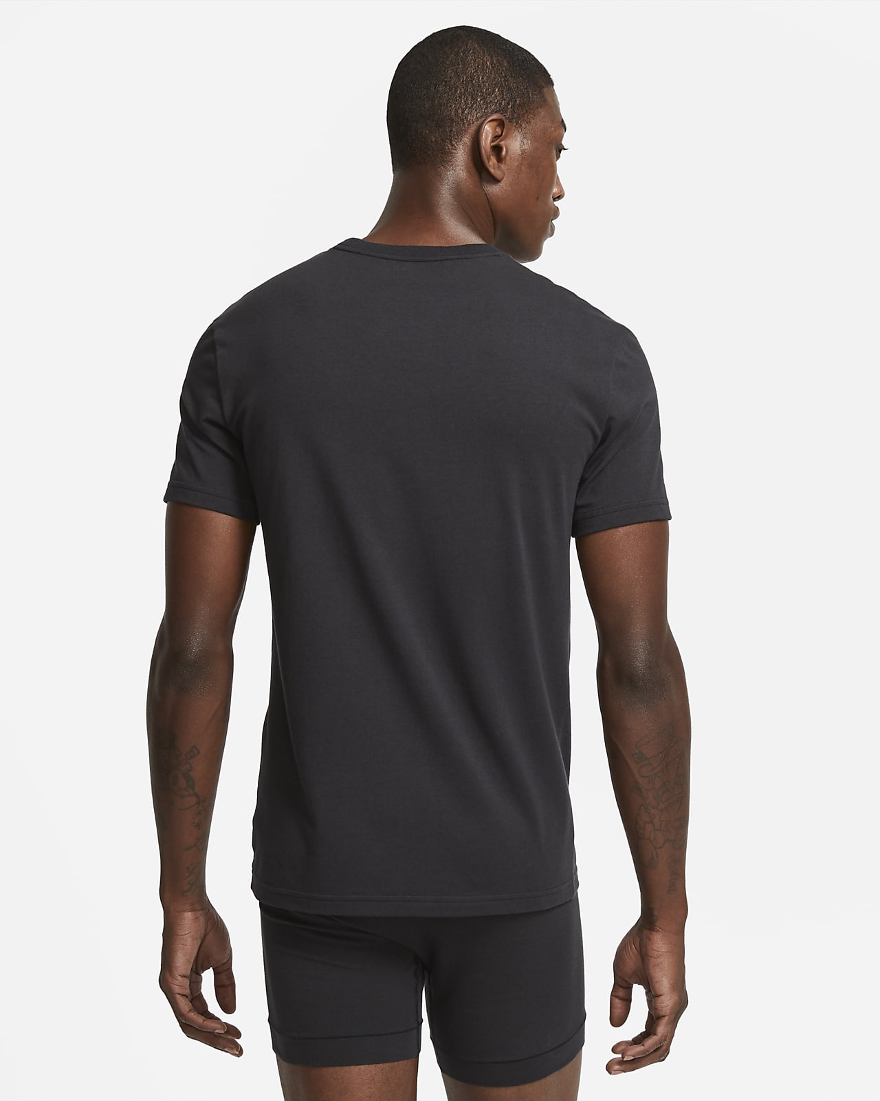 Camiseta interior de cuello redondo de ajuste entallado para hombre Nike  Everyday Cotton Stretch (paquete de 2). Nike.com