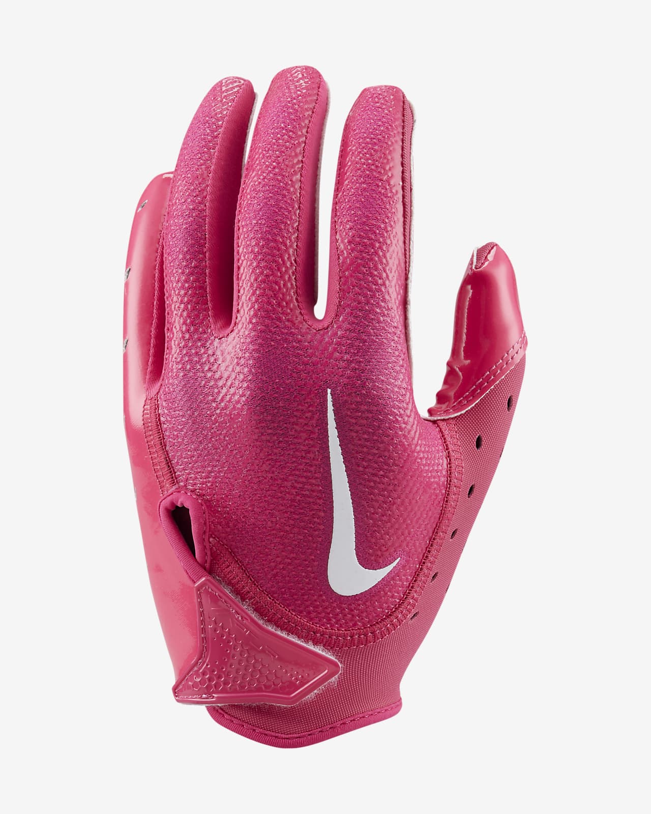 Men's Nike Vapor Jet 5.0 Football Gloves White/Chrome Size Medium