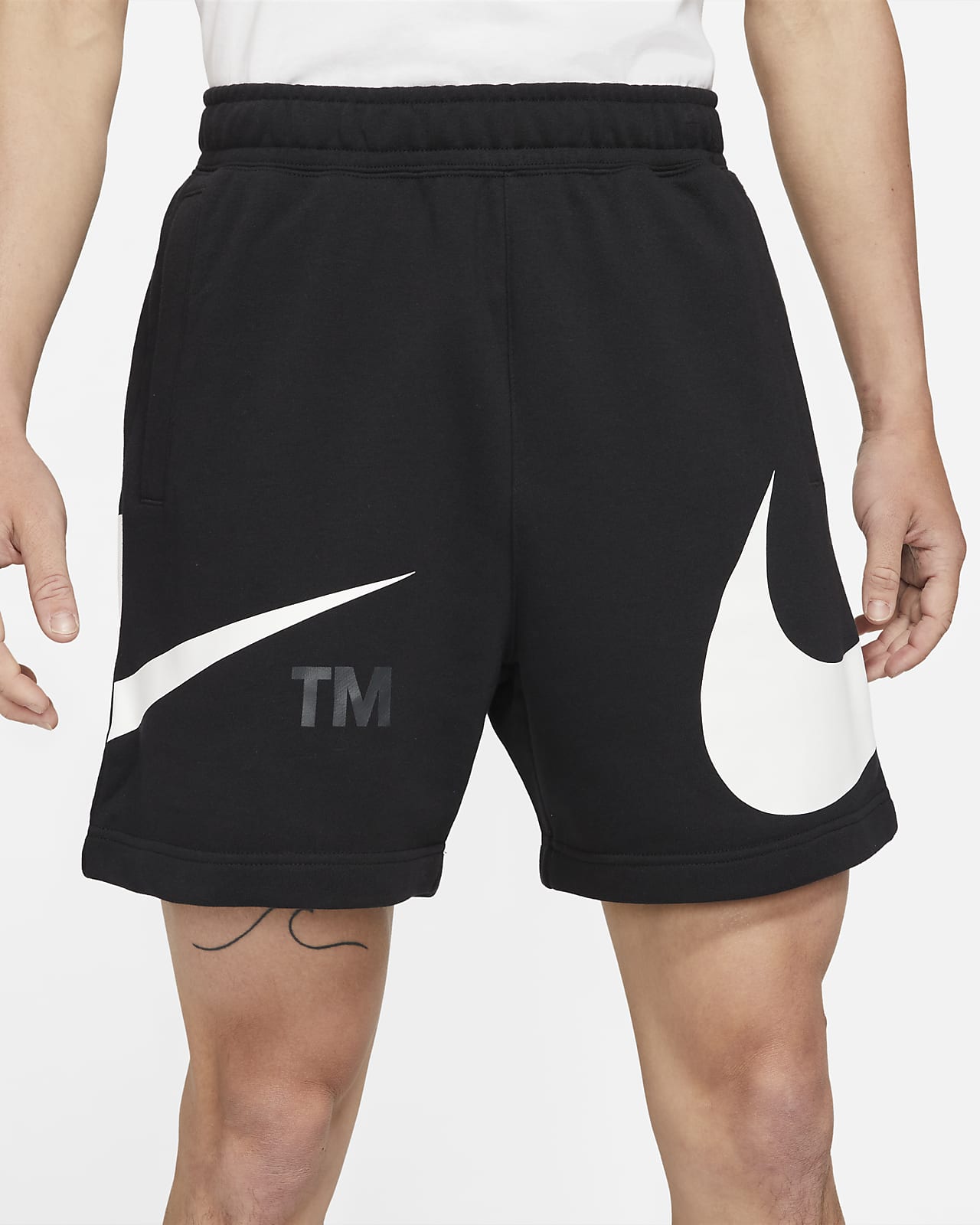 Nike grey swoosh shorts Clearance