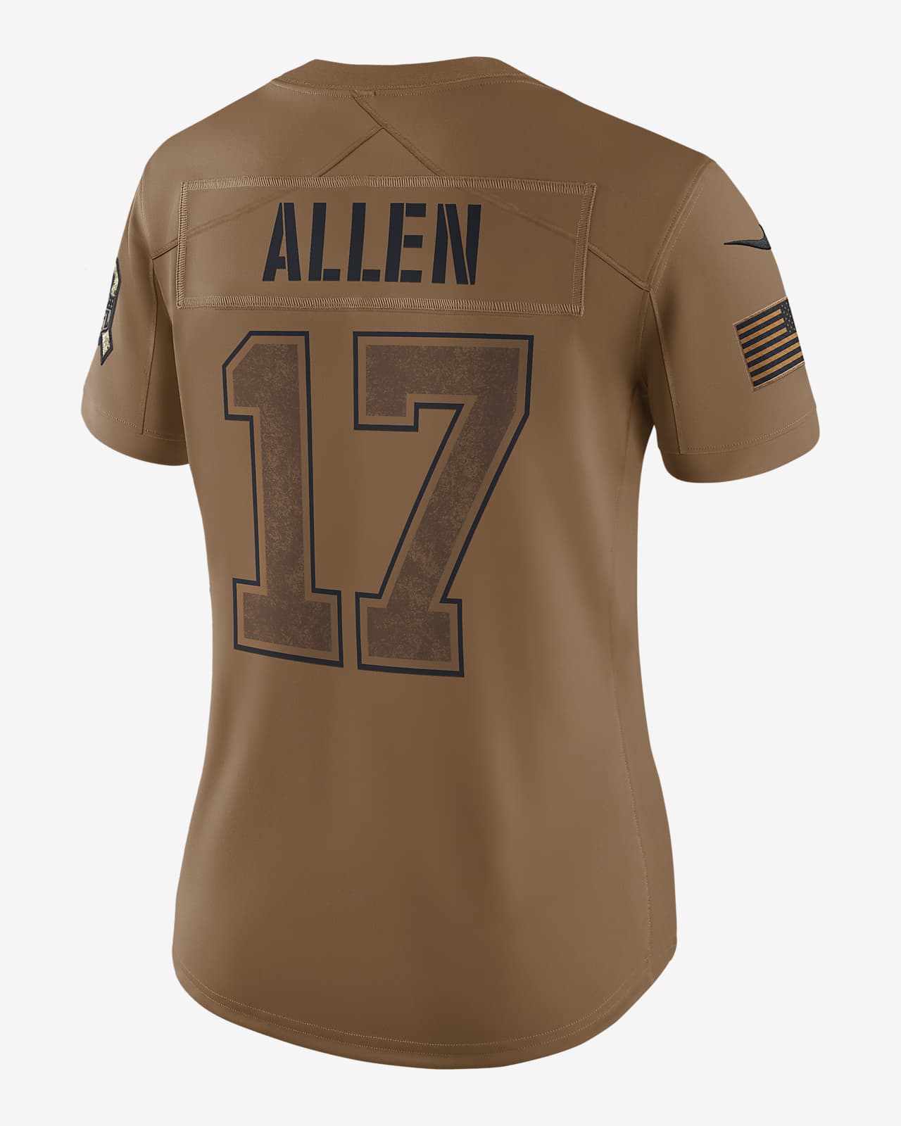 Nike Carolina Panthers No7 Kyle Allen Olive/Gold Youth Stitched NFL Limited 2017 Salute to Service Jersey