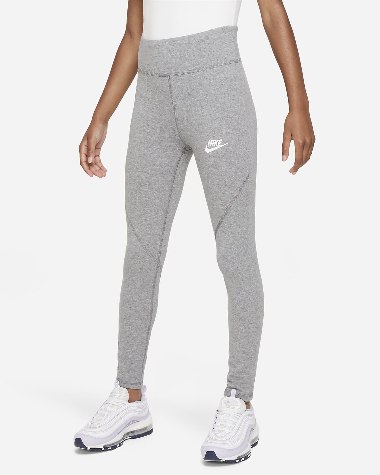 Nike Sportswear Favorites leggings med høyt liv til store barn (jente)