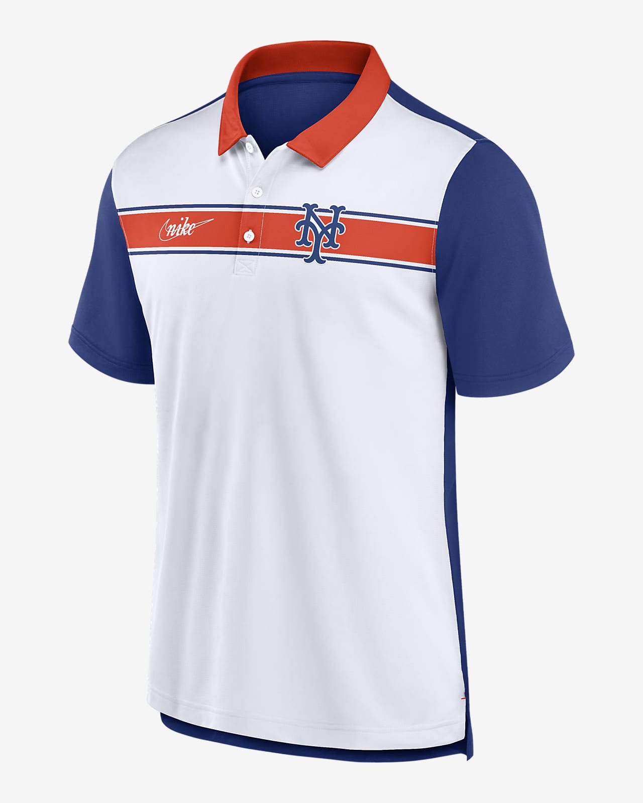 Men's New York Mets Nike White/Royal Rewind 3/4-Sleeve T-Shirt