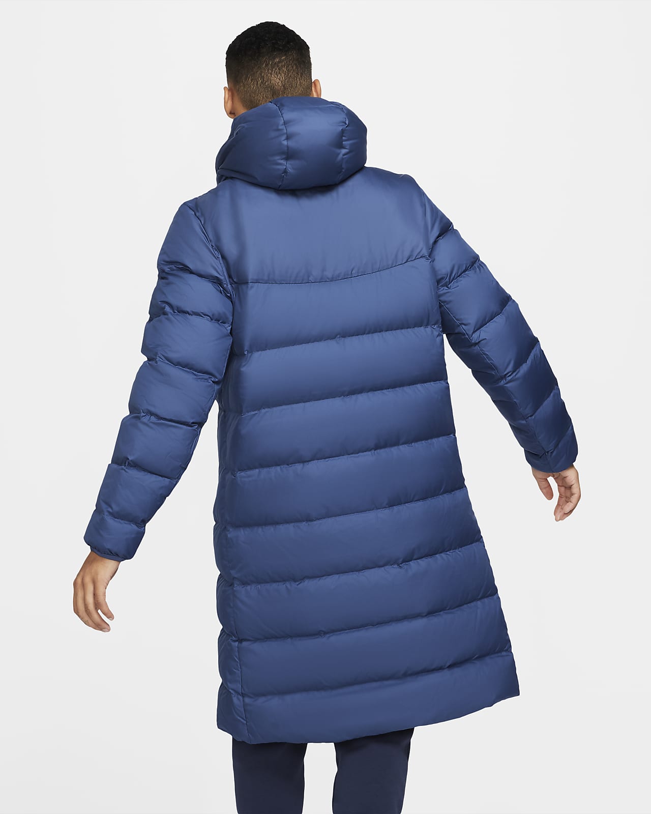 Nike men's best sale long puffer coat