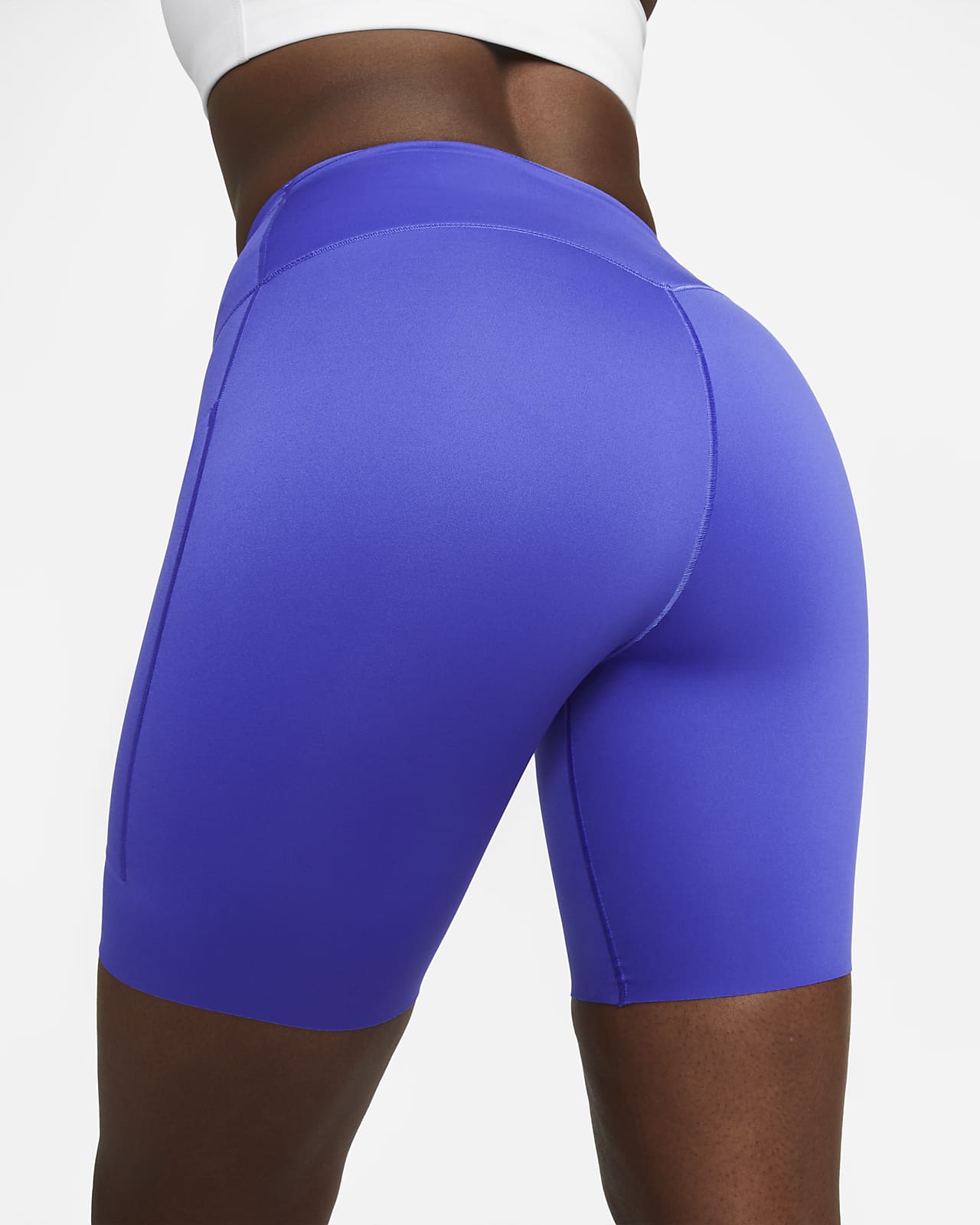 blue nike biker shorts