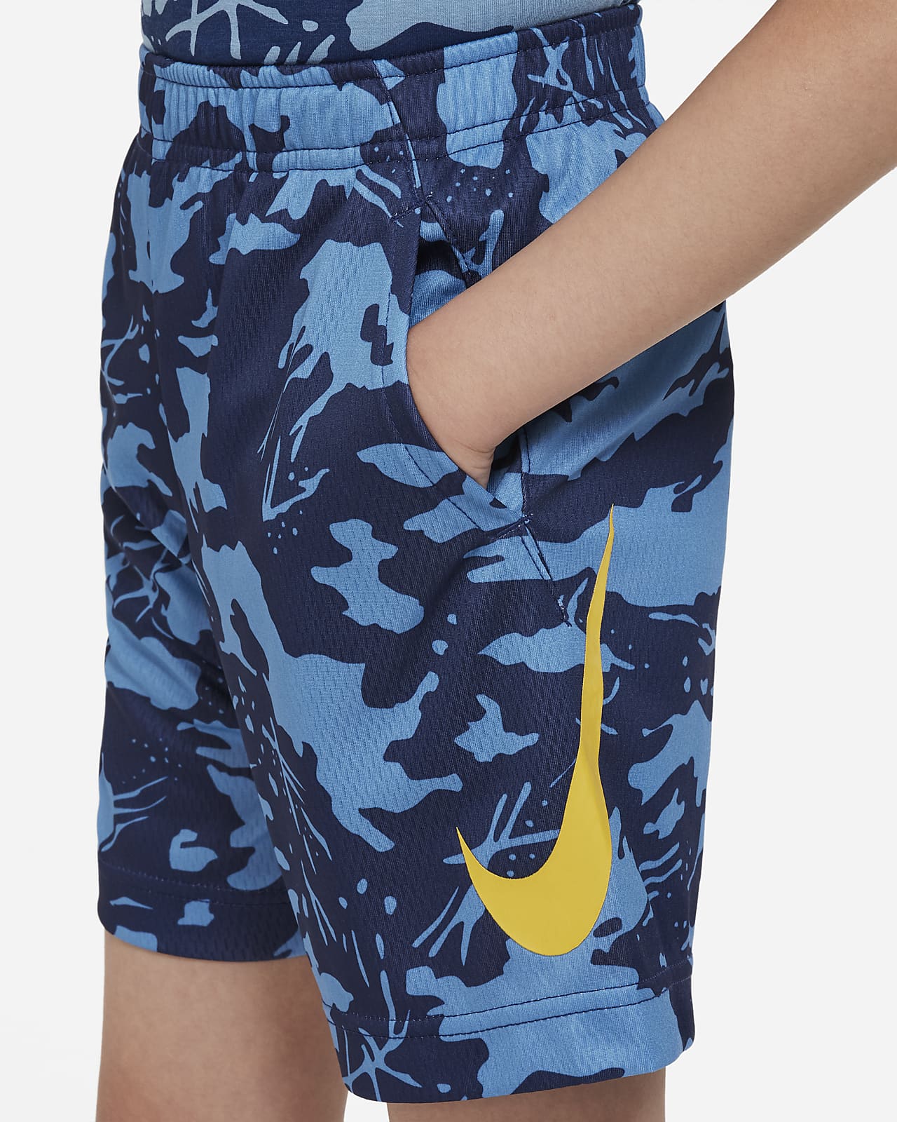 blue camo nike shorts