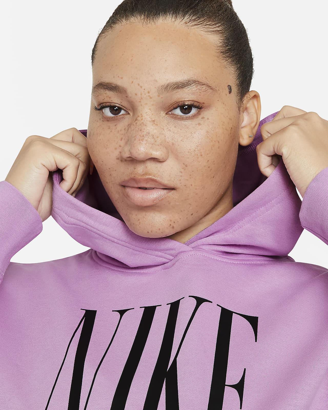 pink nike hoodie plus size