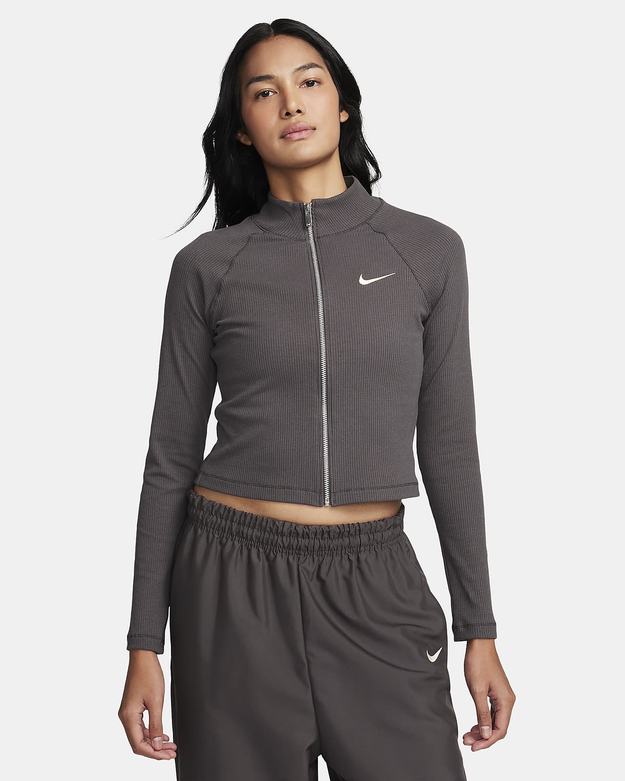 Nike Sportswear Womens Woven Jacket Black White Stripe Plus Size