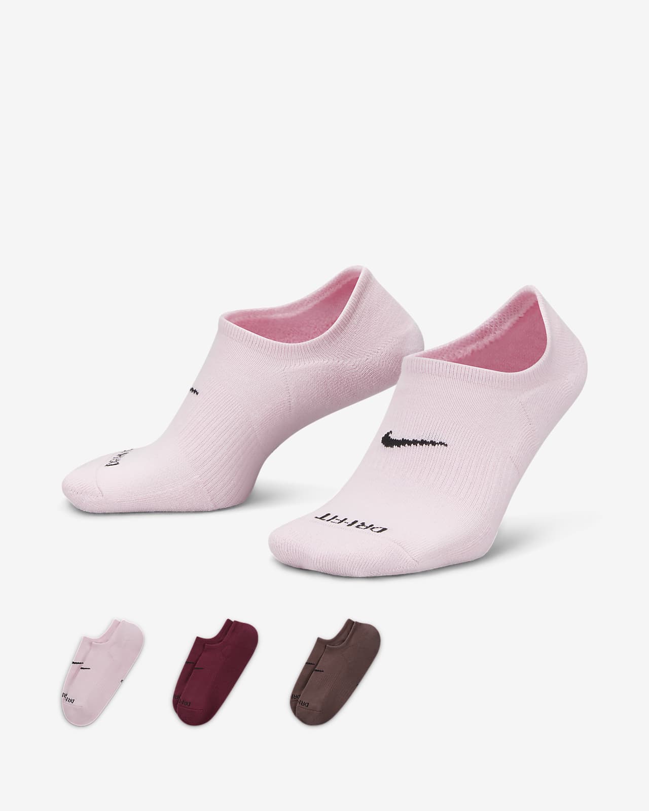 Nike Everyday Plus Lightweight Chaussettes Invisibles (3 Paires) Femme