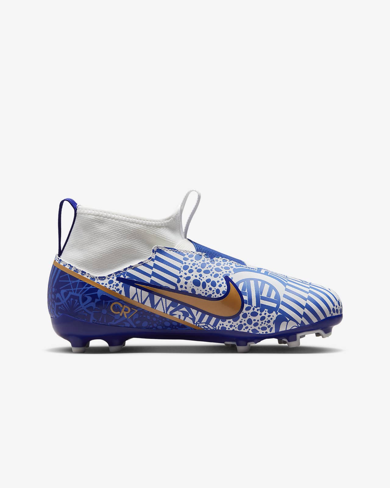 Nike Zoom Mercurial Vapor Elite 15 CR7 Artificial Grass Football Shoes (AG)  White Blue Bronze - KNVBshop.nl