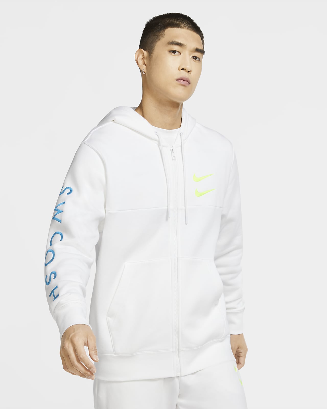 Nike Sportswear Swoosh Herren Hoodie mit durchgehendem Nike Sportswear Herren Hoodie mit durchgehendem