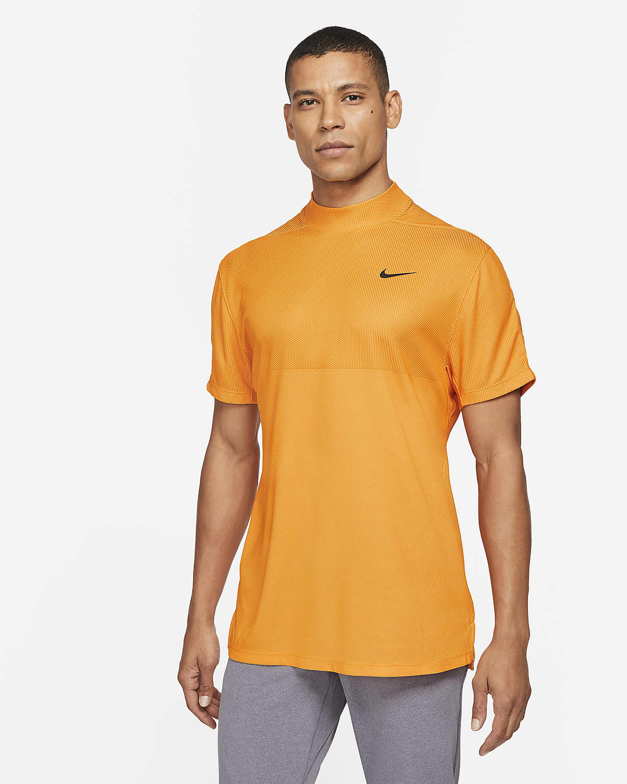 mock neck golf top