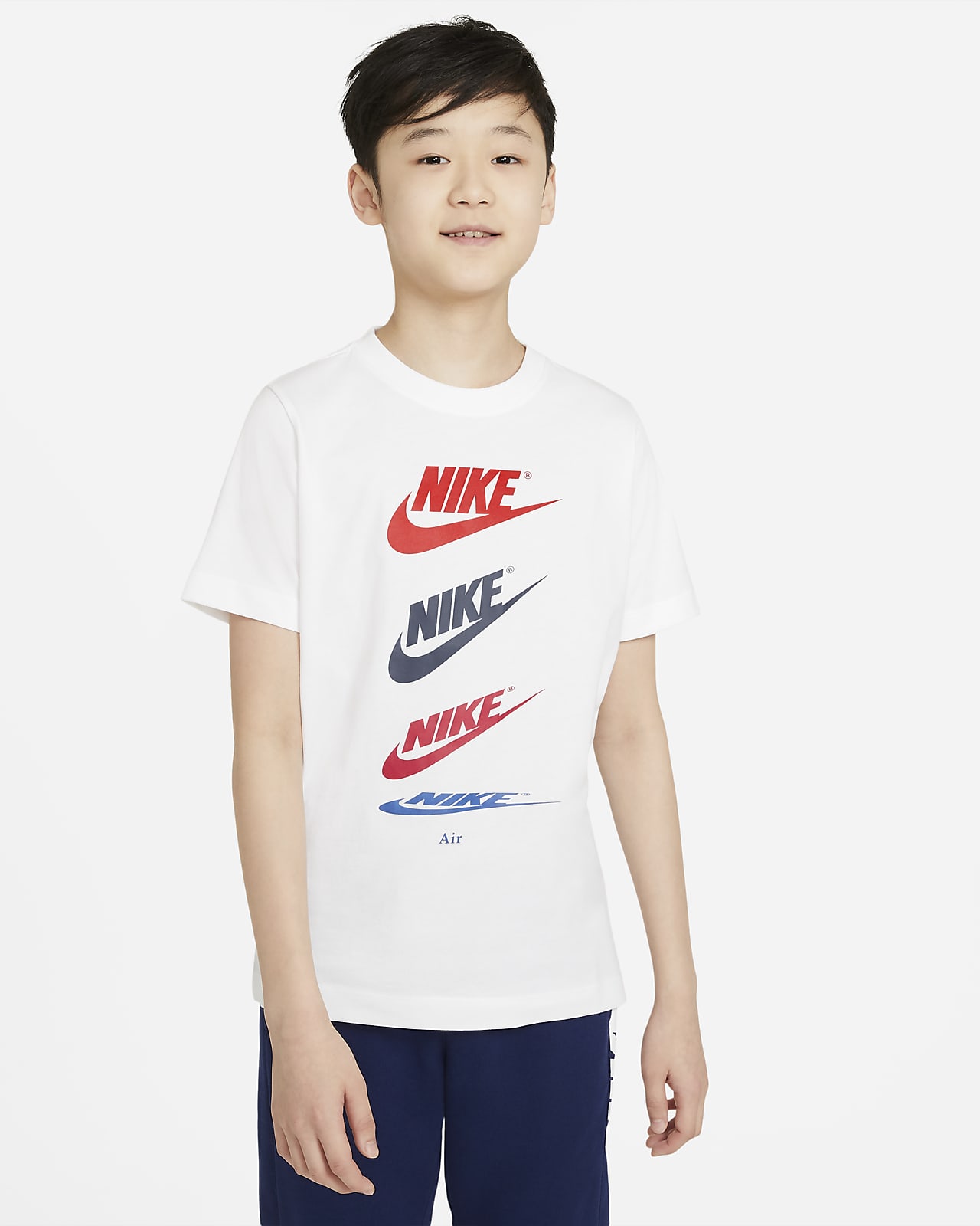 Boys white nike t shirt Clearance