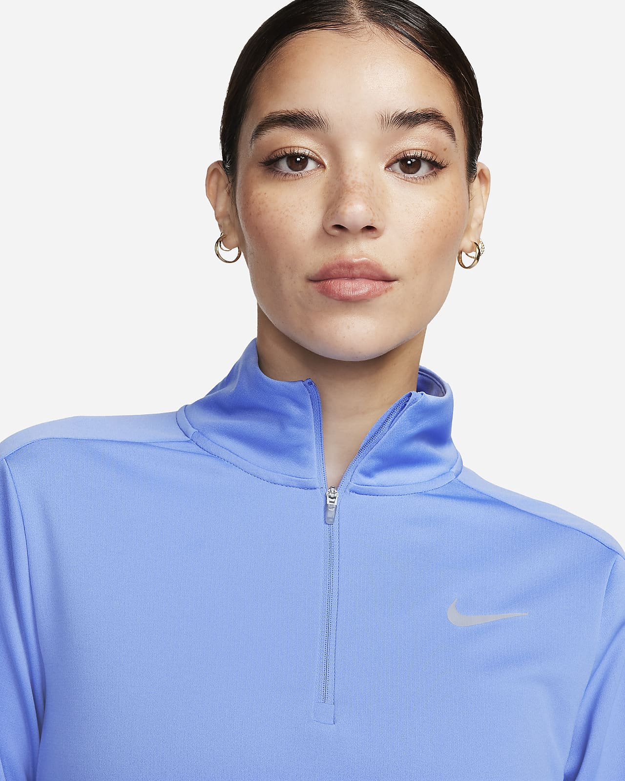 Blue nike shop half zip women's