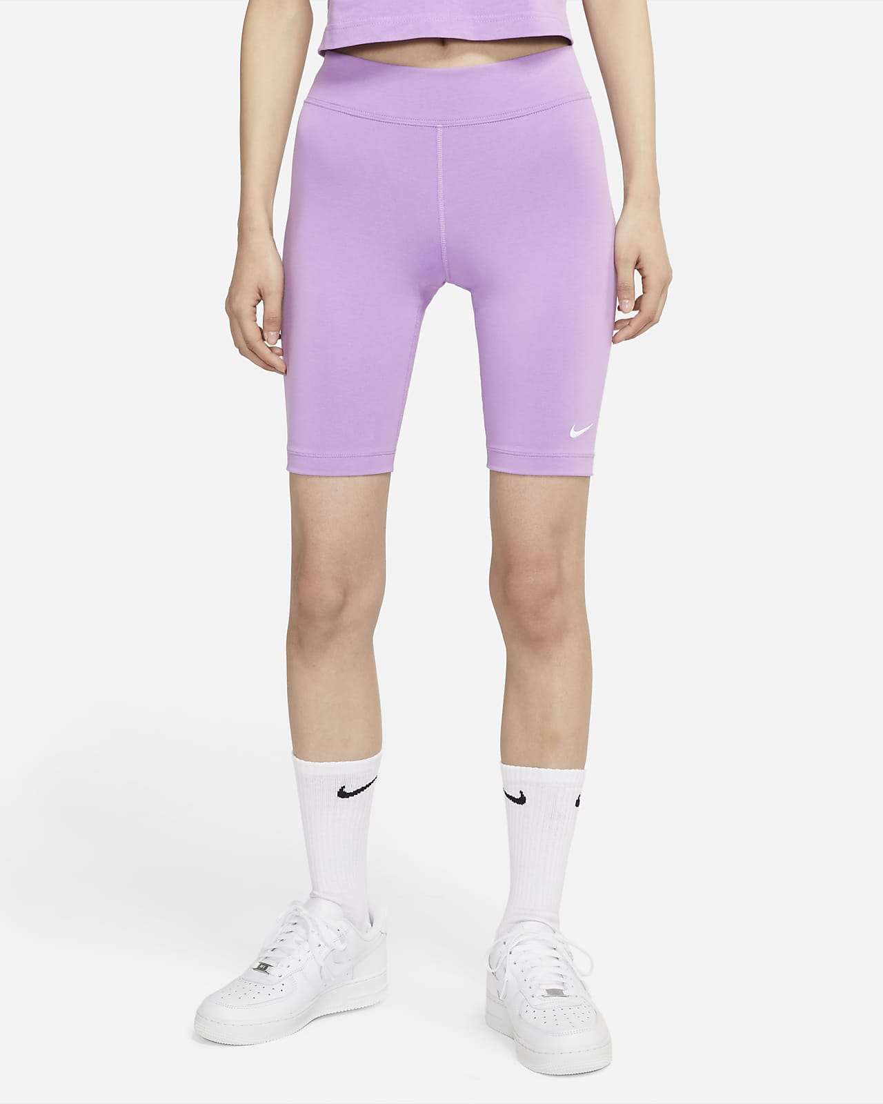 purple nike biker shorts