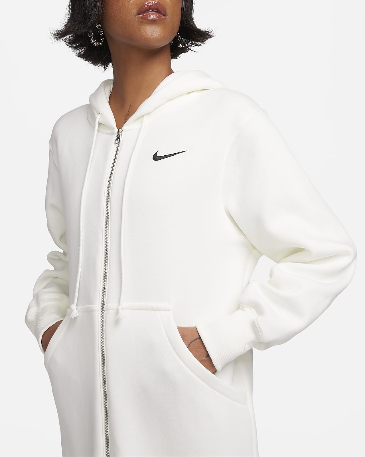 Nike Phoenix Fleece Women's Oversized Long Full-Zip Hoodie. Nike .com