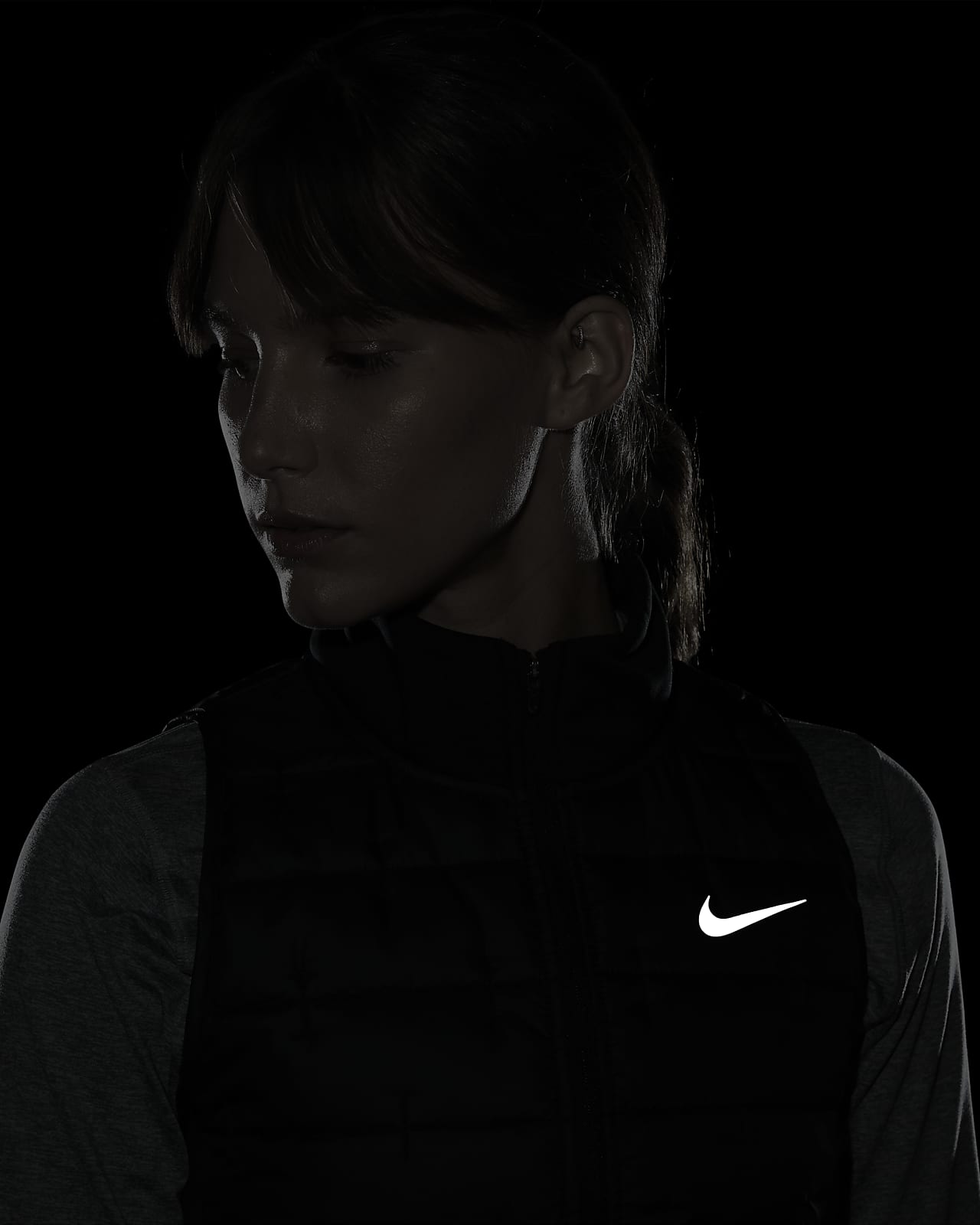 Chaleco de running Nike Therma-Fit Mujer Black
