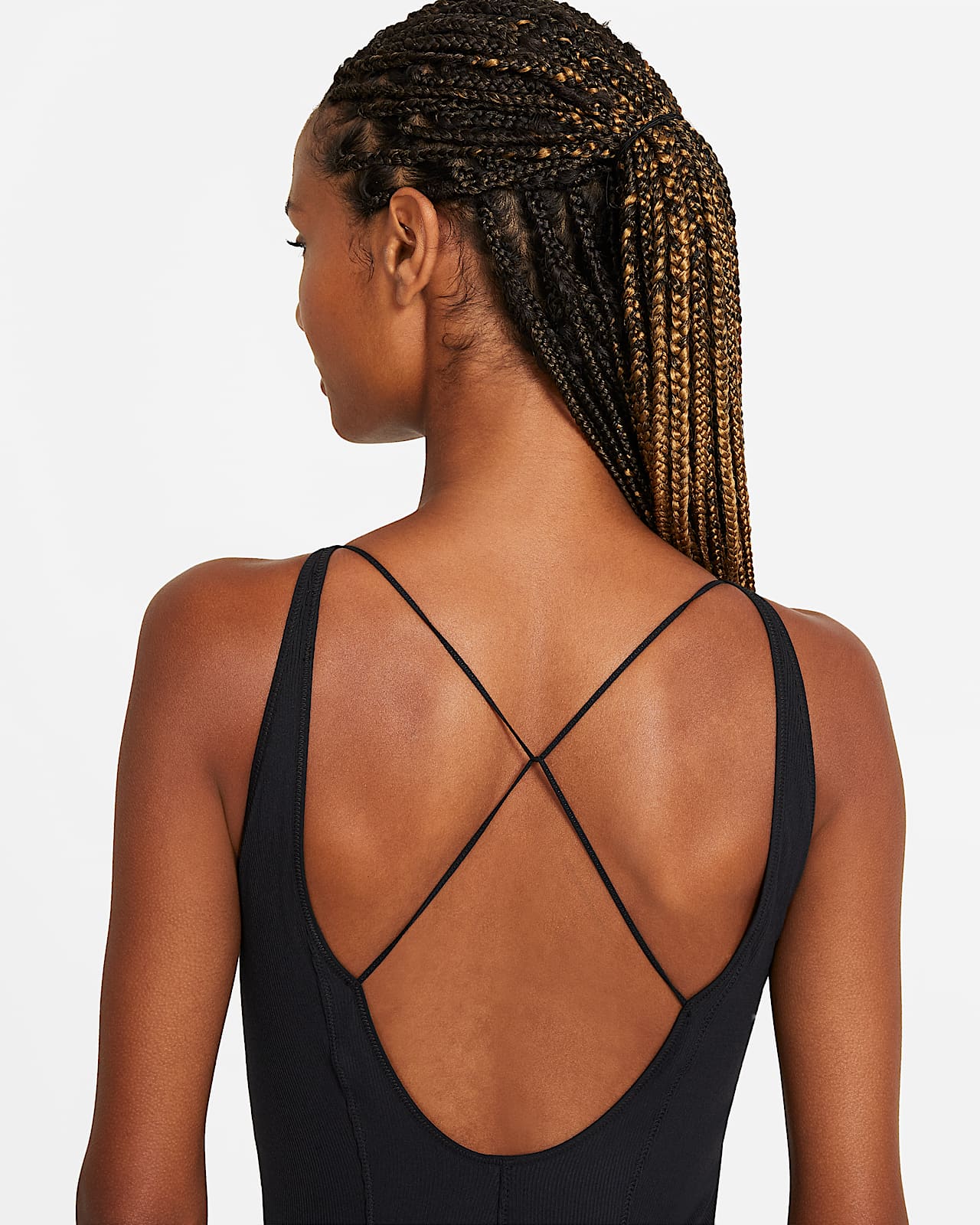 注目ブランド ナイキ レディース ワンピース トップス Nike Yoga Luxe Layered 7 8 Jumpsuit In Black Black 値下げ Theblindtigerslidell Com