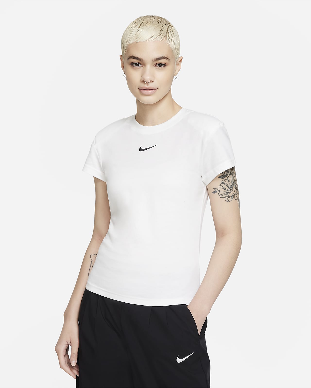 nike sportswear icon clash women's long sleeve top white